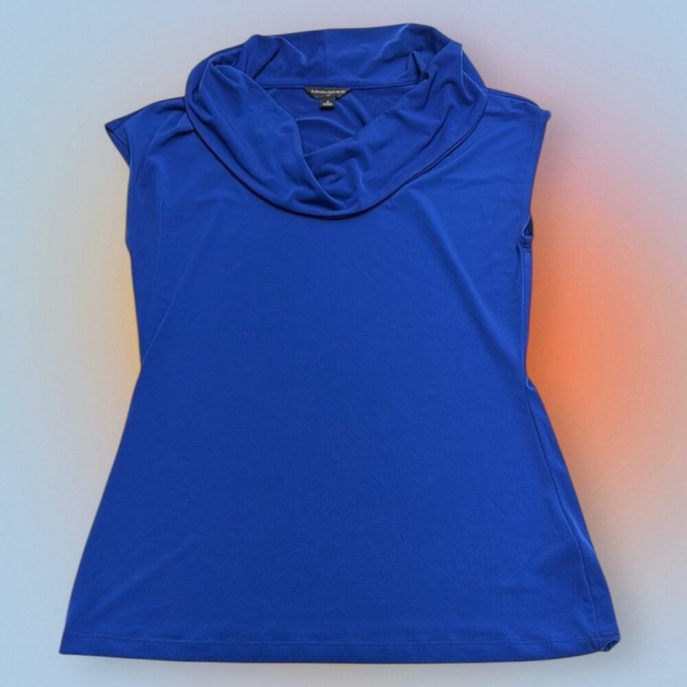 BANANA REPUBLIC Women's Medium Blue Cowl Neck Top